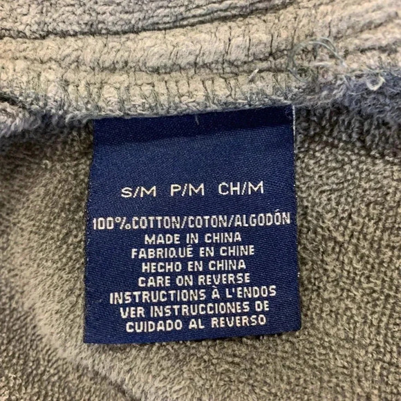 Polo Ralph Lauren Men's Terry Cloth 100% Mid Length Front Tie Robe Size‎ S/M - Picture 8 of 11